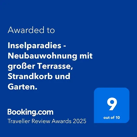 Inselparadies - Neubauwohnung Mit Grosser Terrasse, Strandkorb Und Garten. Lejlighed *